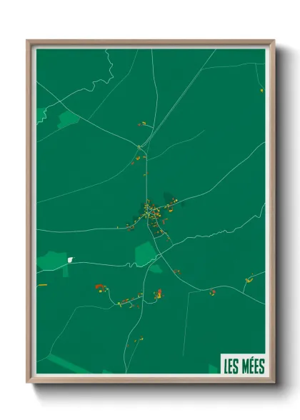 Une affiche de carte sur Les Mées