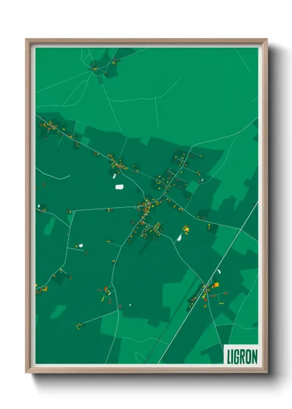 Une affiche de carte sur Ligron