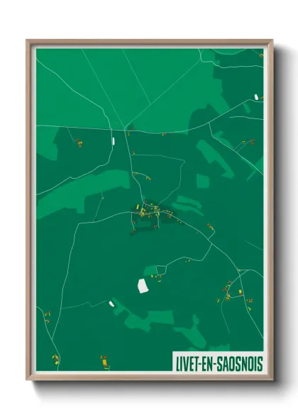 Une affiche de carte sur Livet-en-Saosnois