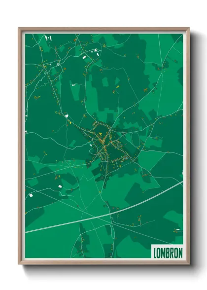 Une affiche de carte sur Lombron