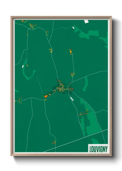 Une affiche de carte sur Louvigny