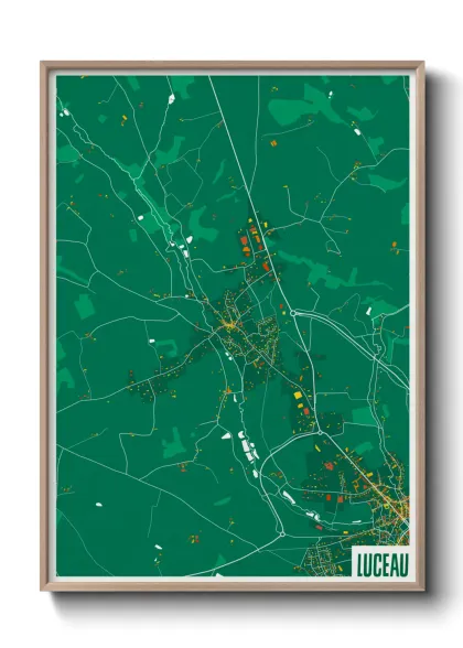 Une affiche de carte sur Luceau