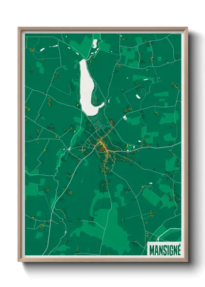 Une affiche de carte sur Mansigné