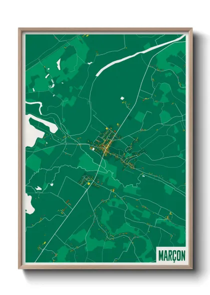 Une affiche de carte sur Marçon