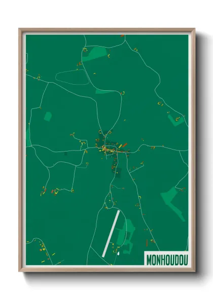 Une affiche de carte sur Monhoudou