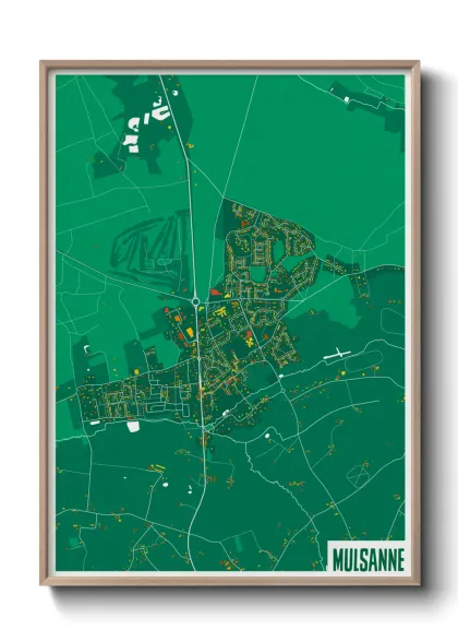 Une affiche de carte sur Mulsanne