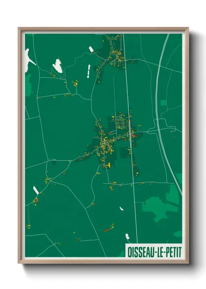 Une affiche de carte sur Oisseau-le-Petit