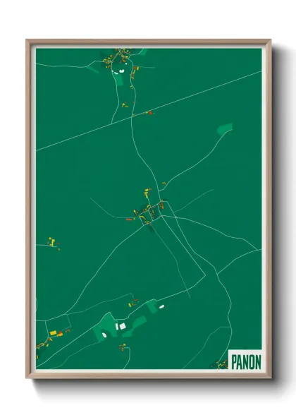 Une affiche de carte sur Panon