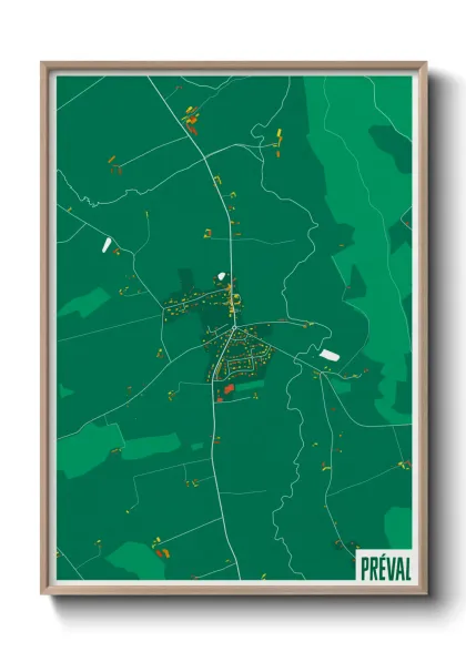 Une affiche de carte sur Préval