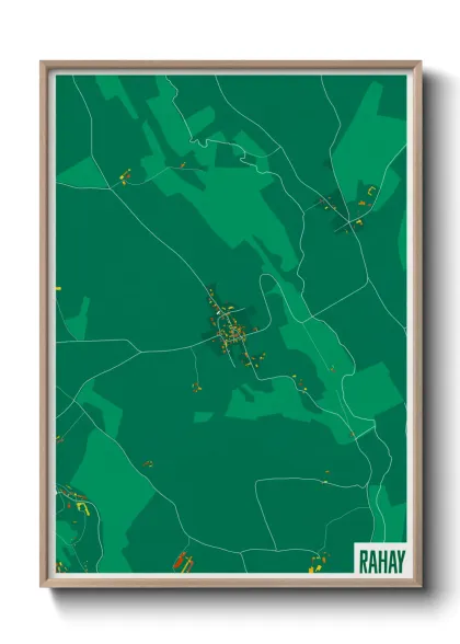 Une affiche de carte sur Rahay