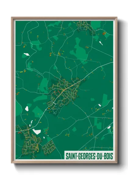 Une affiche de carte sur Saint-Georges-du-Bois