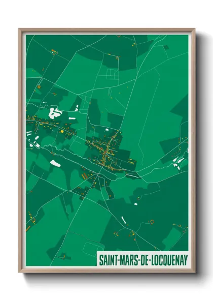 Une affiche de carte sur Saint-Mars-de-Locquenay