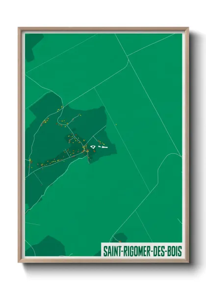 Une affiche de carte sur Saint-Rigomer-des-Bois