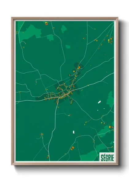 Une affiche de carte sur Ségrie