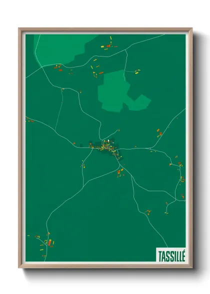 Une affiche de carte sur Tassillé