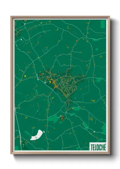 Une affiche de carte sur Teloché