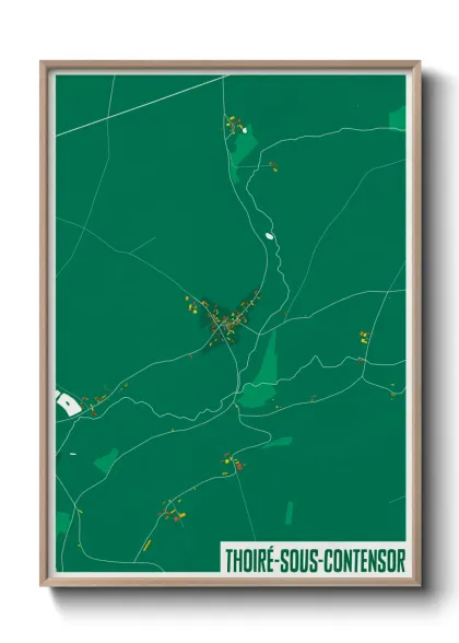 Une affiche de carte sur Thoiré-sous-Contensor