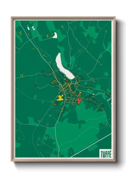 Une affiche de carte sur Tuffé