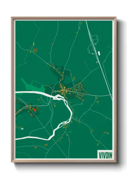 Une affiche de carte sur Vivoin