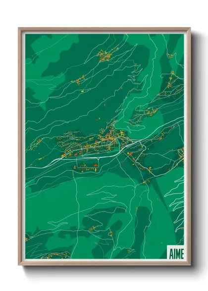 Une affiche de carte sur Aime