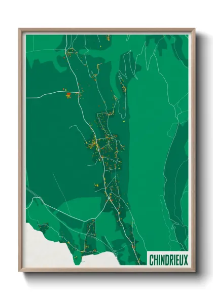 Une affiche de carte sur Chindrieux