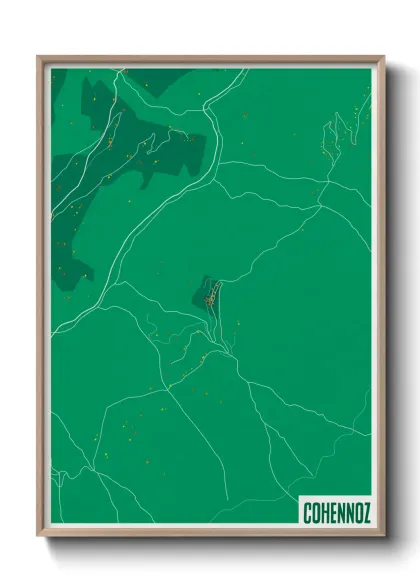 Une affiche de carte sur Cohennoz
