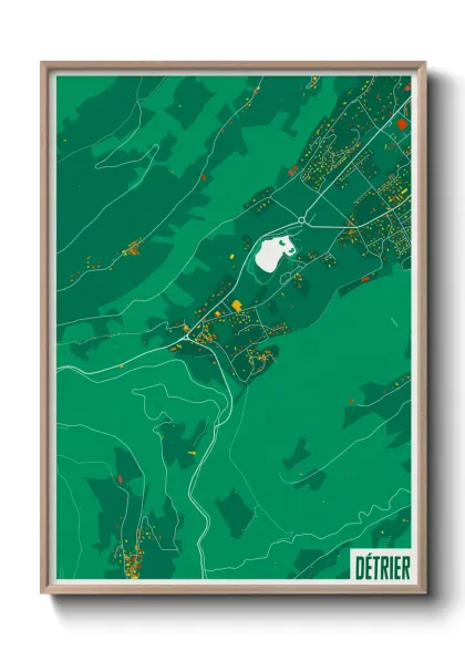 Une affiche de carte sur Détrier