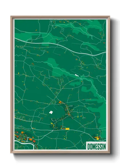 Une affiche de carte sur Domessin