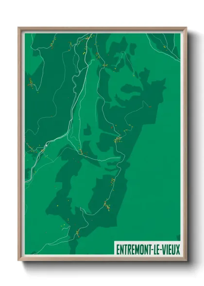 Une affiche de carte sur Entremont-le-Vieux