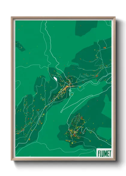 Une affiche de carte sur Flumet
