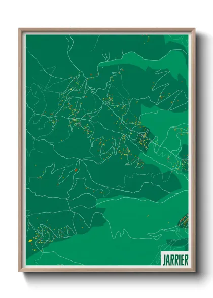 Une affiche de carte sur Jarrier