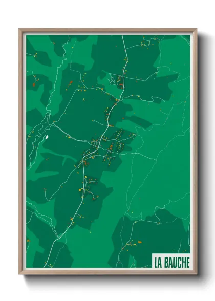 Une affiche de carte sur La Bauche