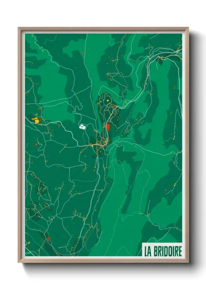 Une affiche de carte sur La Bridoire