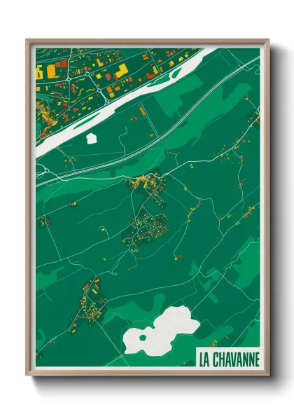 Une affiche de carte sur La Chavanne