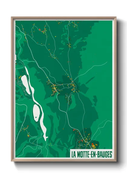 Une affiche de carte sur La Motte-en-Bauges