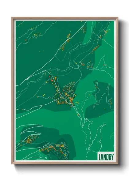 Une affiche de carte sur Landry
