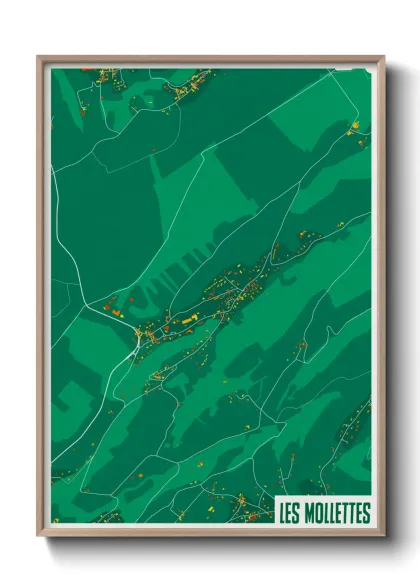 Une affiche de carte sur Les Mollettes
