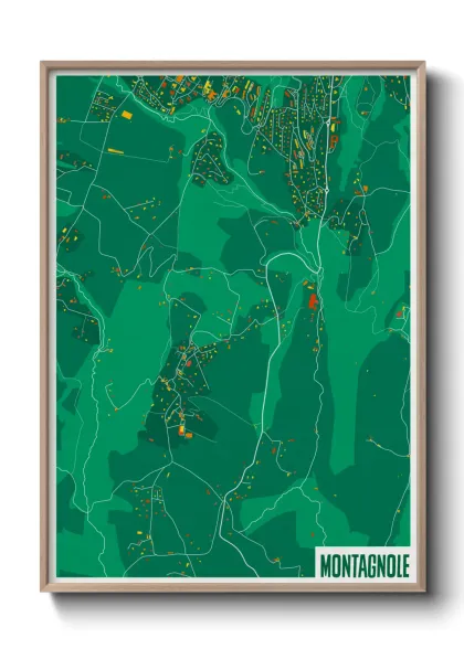 Une affiche de carte sur Montagnole