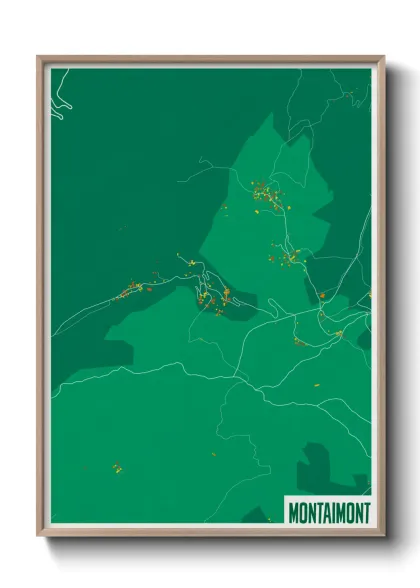 Une affiche de carte sur Montaimont