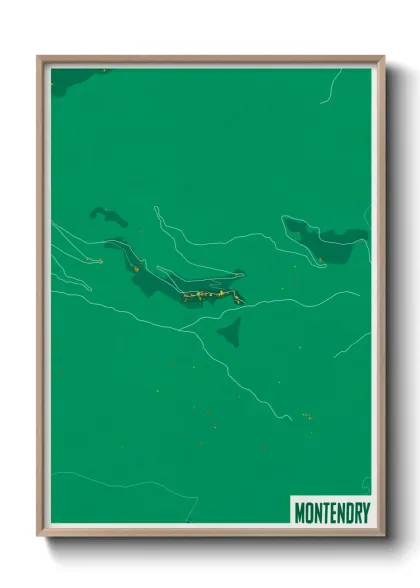 Une affiche de carte sur Montendry