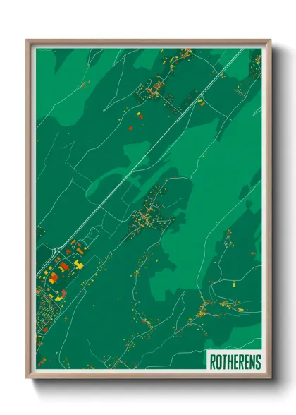Une affiche de carte sur Rotherens