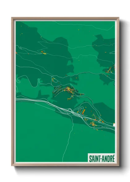 Une affiche de carte sur Saint-André