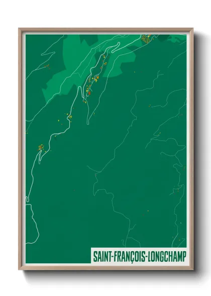 Une affiche de carte sur Saint-François-Longchamp