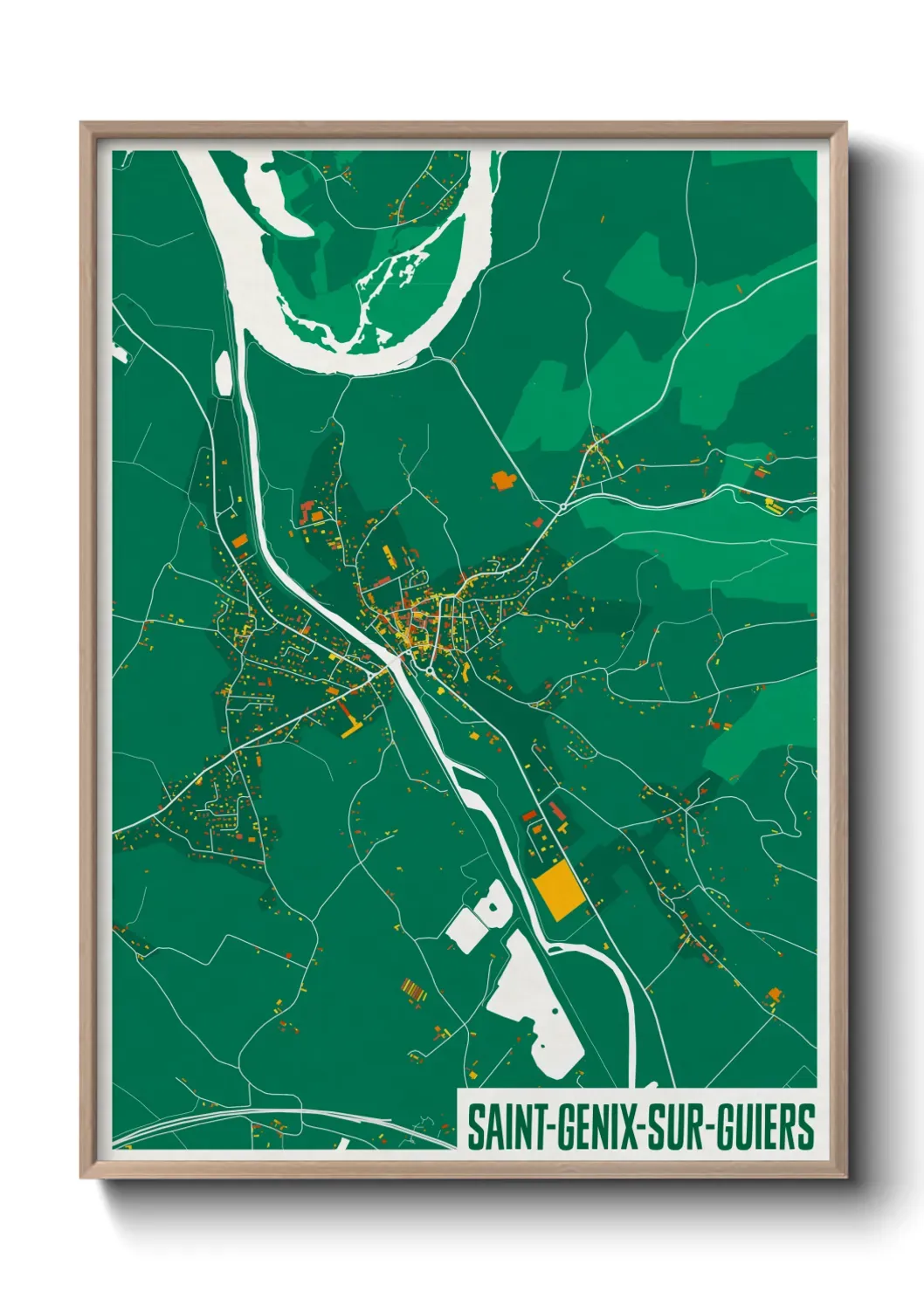 Un poster carteSaint-Genix-sur-Guiers