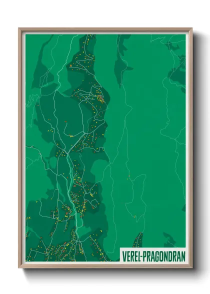 Une affiche de carte sur Verel-Pragondran