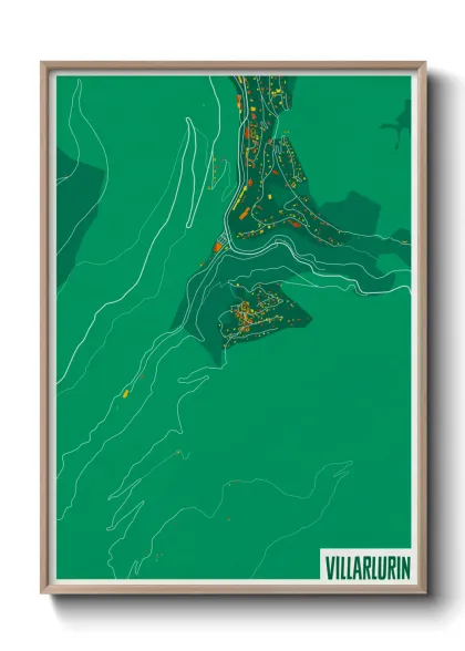 Une affiche de carte sur Villarlurin