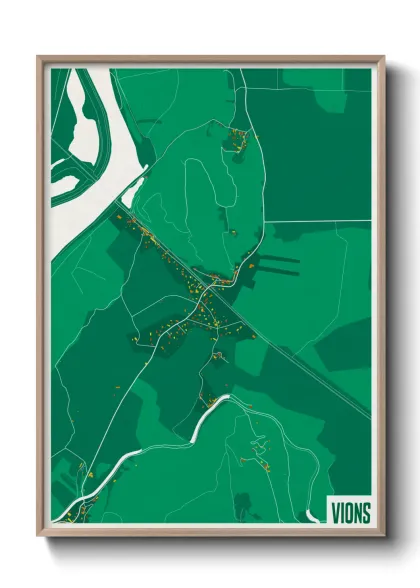 Une affiche de carte sur Vions