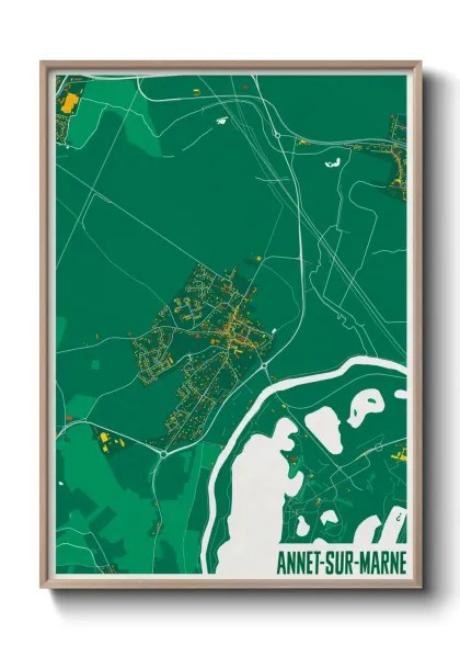 Une affiche de carte sur Annet-sur-Marne