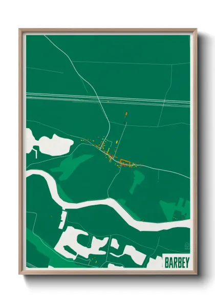 Une affiche de carte sur Barbey
