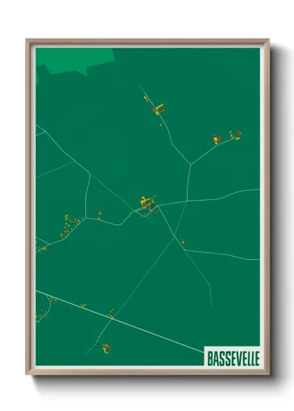 Une affiche de carte sur Bassevelle